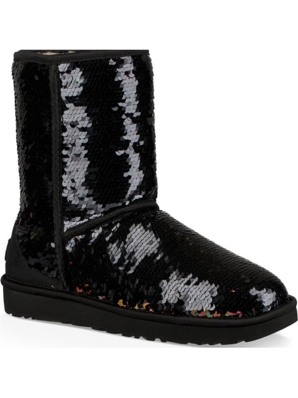 Ugg classic shirt sequin boots size 6